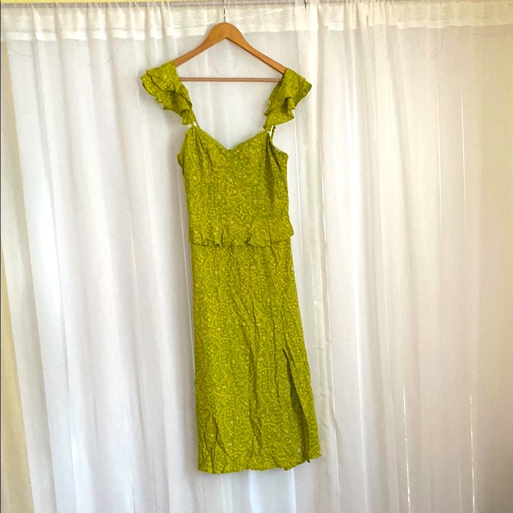NWOT Band of the Free Green Ruffle Dress